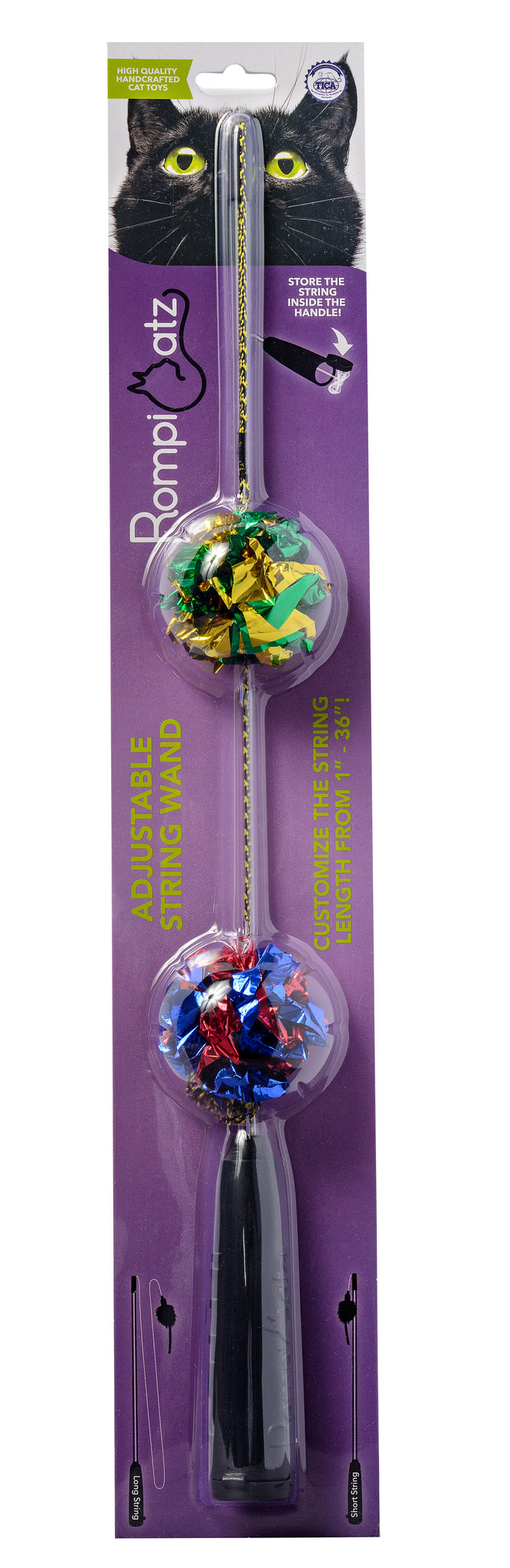 Purple yarn ball crochet retractable badge reel – tabbycatclips